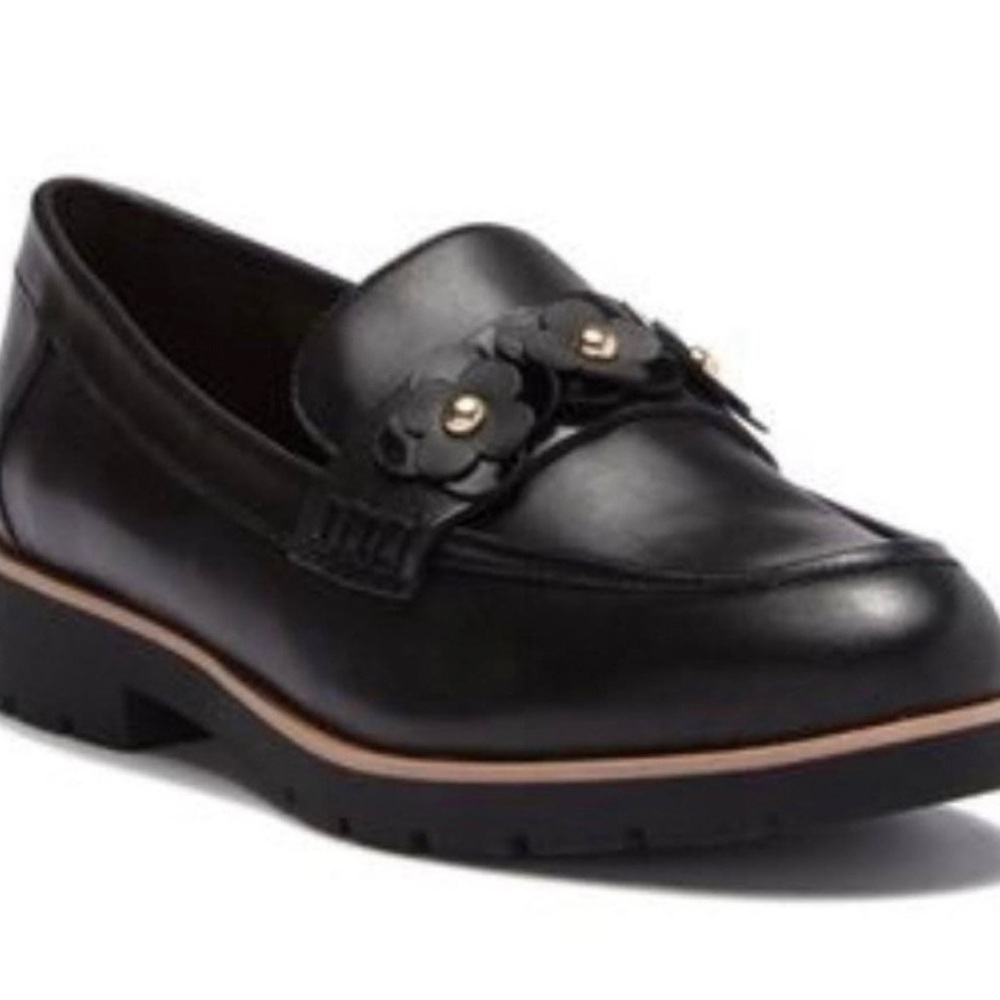 Kate Spade Karisa Black & Gold Loafers